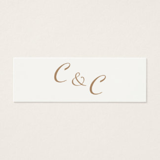 Étiquette de la carte à plat monogramme