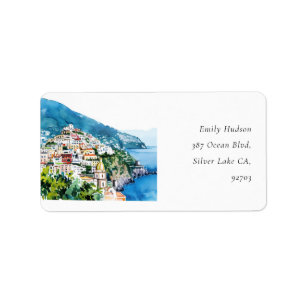 Étiquette de la côte Positano Amalfi