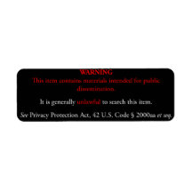 Étiquette de la Loi sur la protection des renseign