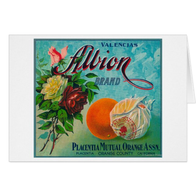 Étiquette de la marque Albion Citrus Crate (Devant horizontal)