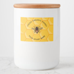 Étiquette de la nourriture des abeilles miel