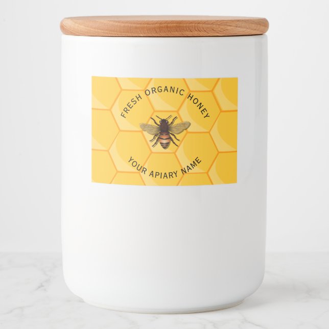 Étiquette de la nourriture des abeilles miel (Devant)