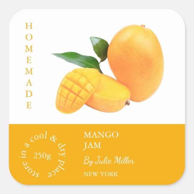 Étiquette de la petite entreprise Mango (Devant)