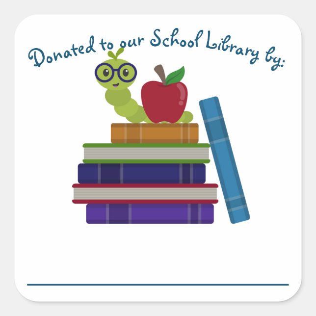 Étiquette de la plaque de don de bibliothèque - Co (Devant)