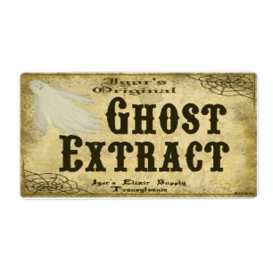 Étiquette de la potion de la panterie d'Halloween 