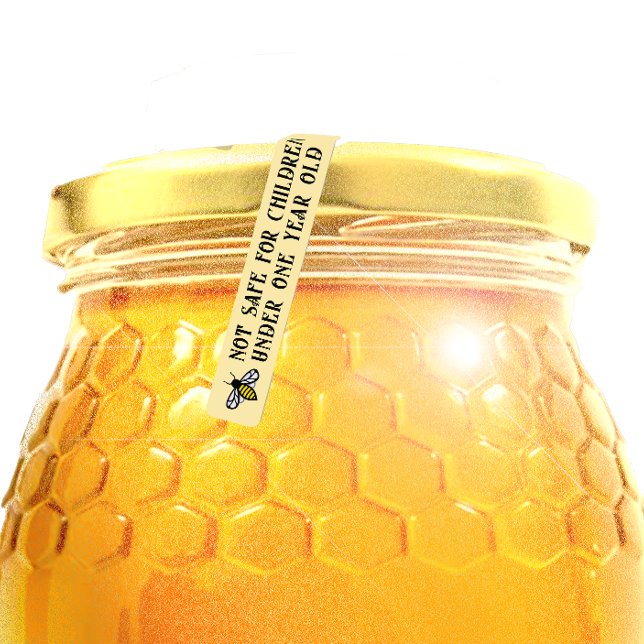 Étiquette de la sécurité du miel pour bébé d'abeil (Créateur téléchargé)