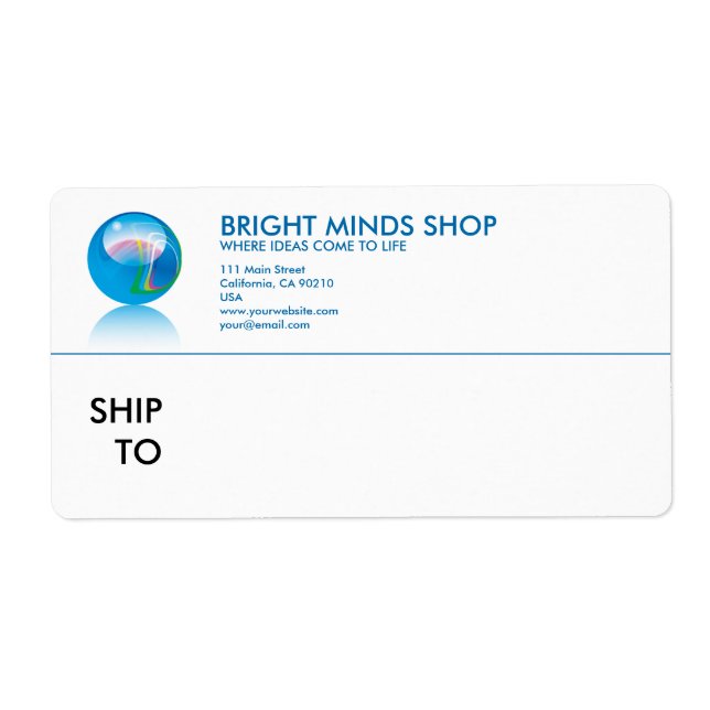 Étiquette de la série de verre de marbre no 1 (Devant)