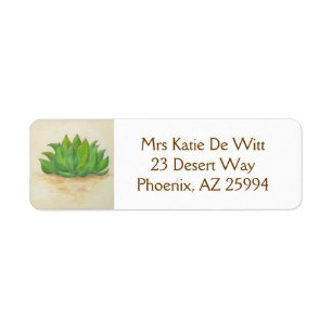 Étiquette de l'adresse de retour Agave