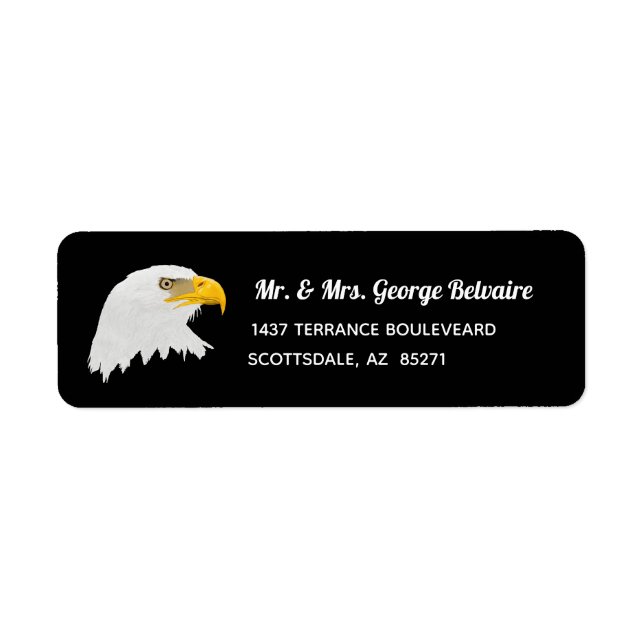 Étiquette de l'adresse de retour Bald Eaglel (Devant)
