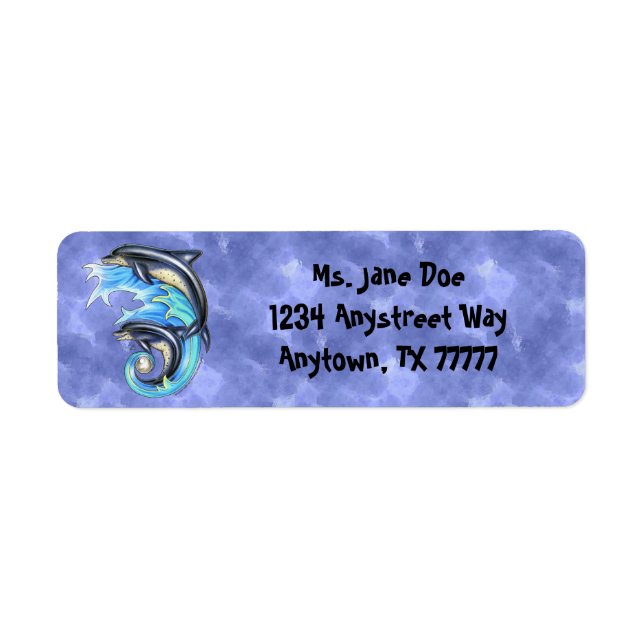 Étiquette de l'adresse de retour Breeze & Brine (Devant)