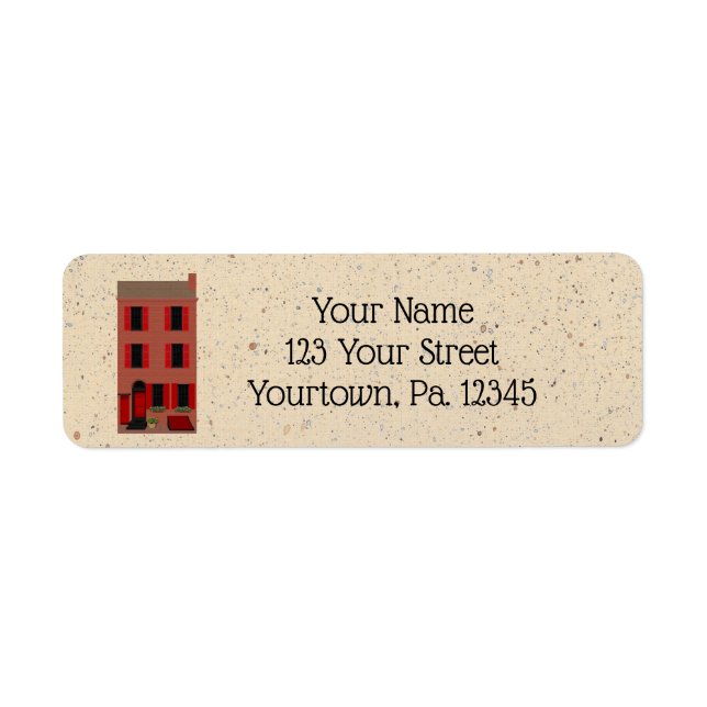 Étiquette de l'adresse de retour Brownstone (Devant)
