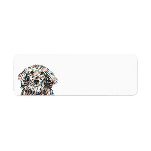 Étiquette de l'adresse de retour Dachshund (Devant)