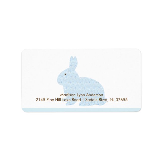 Étiquette de l'adresse de retour de Damask Bunny (Devant)
