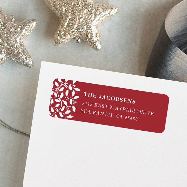 Étiquette de l'adresse de retour de frontière vide (Créateur téléchargé)