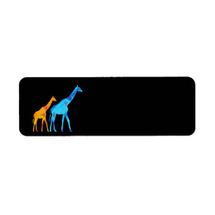 Étiquette de l'adresse de retour de Giraffe