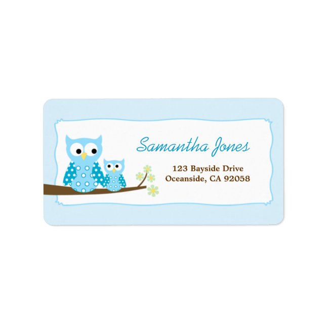 Étiquette de l'adresse de retour de grande taille  (Devant)