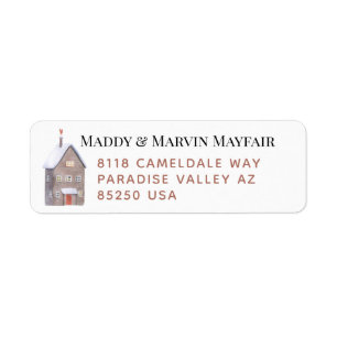 Étiquette de l'adresse de retour de la maison de p
