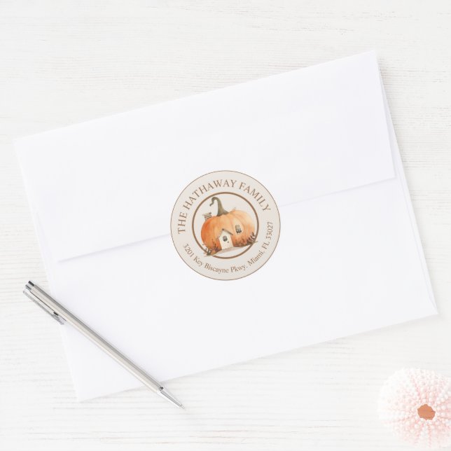 Étiquette de l'adresse de retour de la maison du c (Enveloppe)