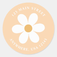 Étiquette de l'adresse de retour de la marguerite 