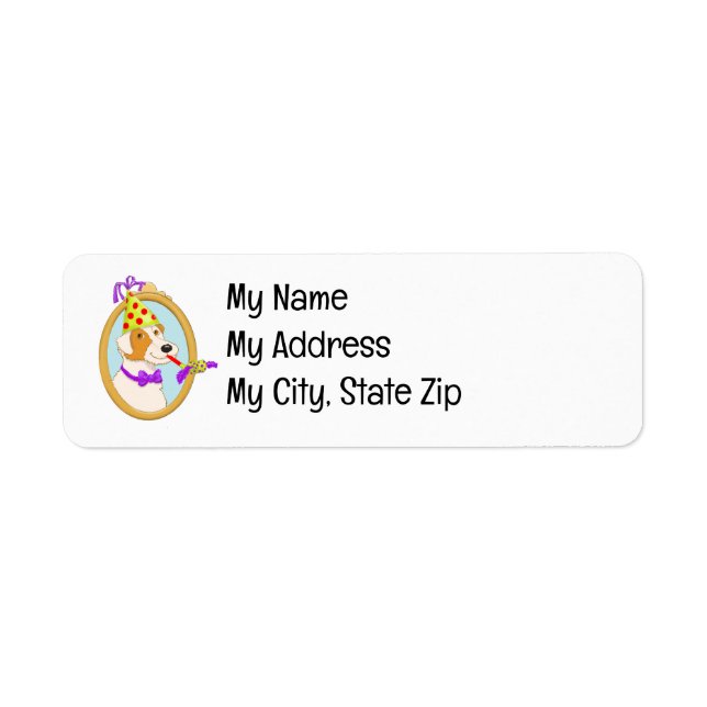 Étiquette de l'adresse de retour de l'animal de pa (Devant)