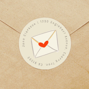 Étiquette de l'adresse de retour de l'enveloppe du