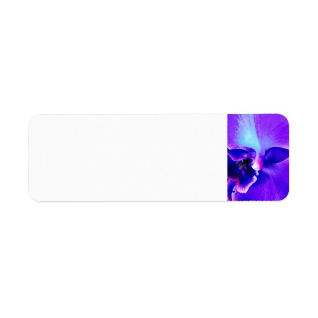 Étiquette de l'adresse de retour de l'orchidée à f (Devant)