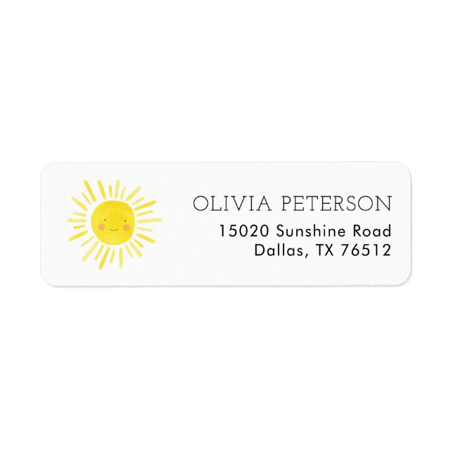 Étiquette de l'adresse de retour de notre Little S (Devant)