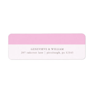 Étiquette de l'adresse de retour de Pretty Magenta