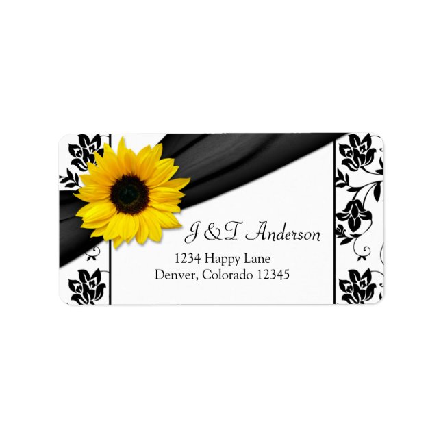 Étiquette de l'adresse de retour de Sunflower Mari (Devant)