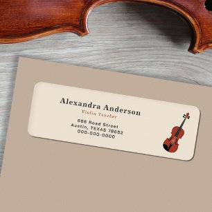 Étiquette de l'adresse de retour de violon