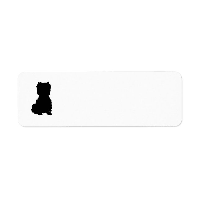 Étiquette de l'adresse de retour de Westie Silhoue (Devant)