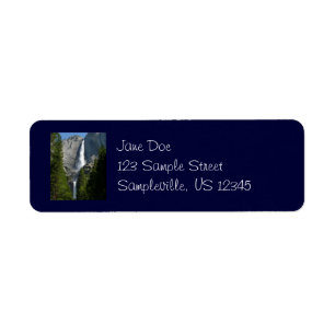 Étiquette de l'adresse de retour de Yosemite Falls
