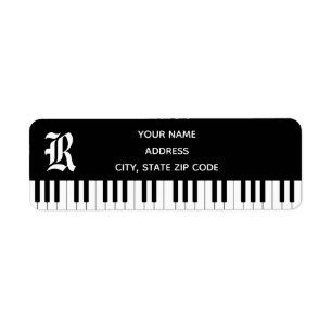 Étiquette de l'adresse de retour des clés de piano