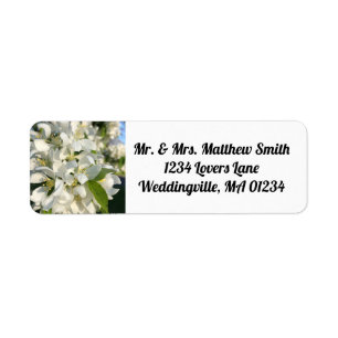 Étiquette de l'adresse de retour des fleurs de mar