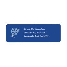 Étiquette de l'adresse de retour des flocons de ne