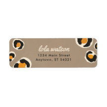 Étiquette de l'adresse de retour des points Leopar