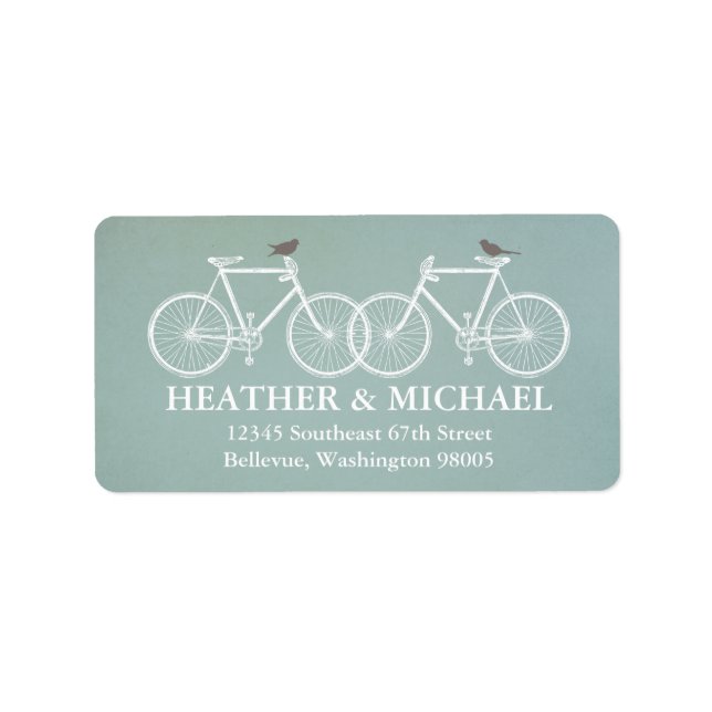 Étiquette de l'adresse de retour des vélos et des  (Devant)