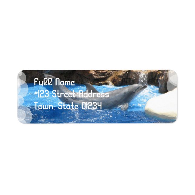Étiquette de l'adresse de retour Dolphin Tricks (Devant)
