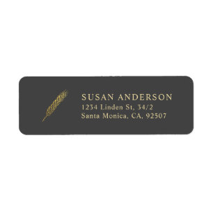 Étiquette de l'adresse de retour du blé Gold sim