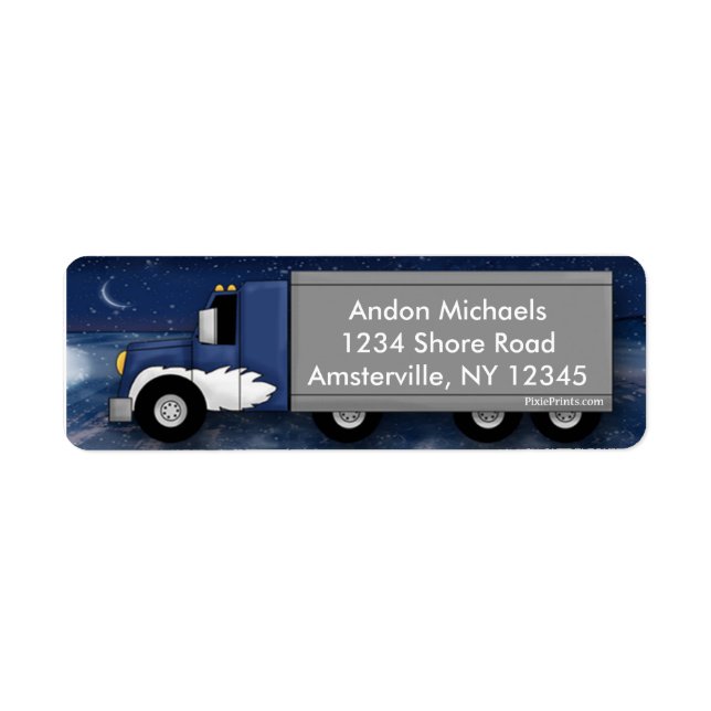 Étiquette de l'adresse de retour du camion-glace (Devant)