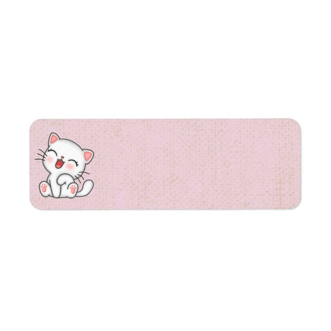 Étiquette de l'adresse de retour du chat (Devant)