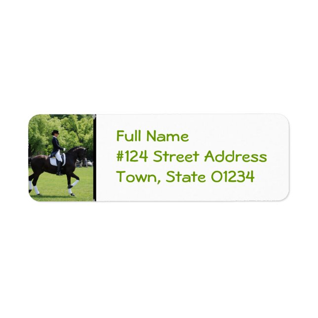 Étiquette de l'adresse de retour du cheval de détr (Devant)