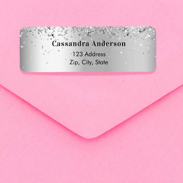 Étiquette de l'adresse de retour du confetti en ar (Créateur téléchargé)