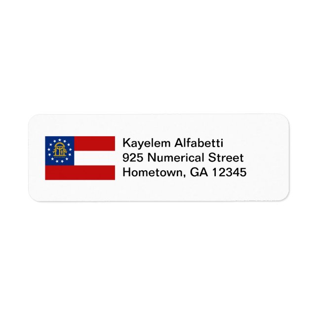 Étiquette de l'adresse de retour du drapeau de Géo (Devant)
