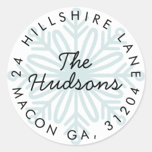 Étiquette de l'adresse de retour du flocon