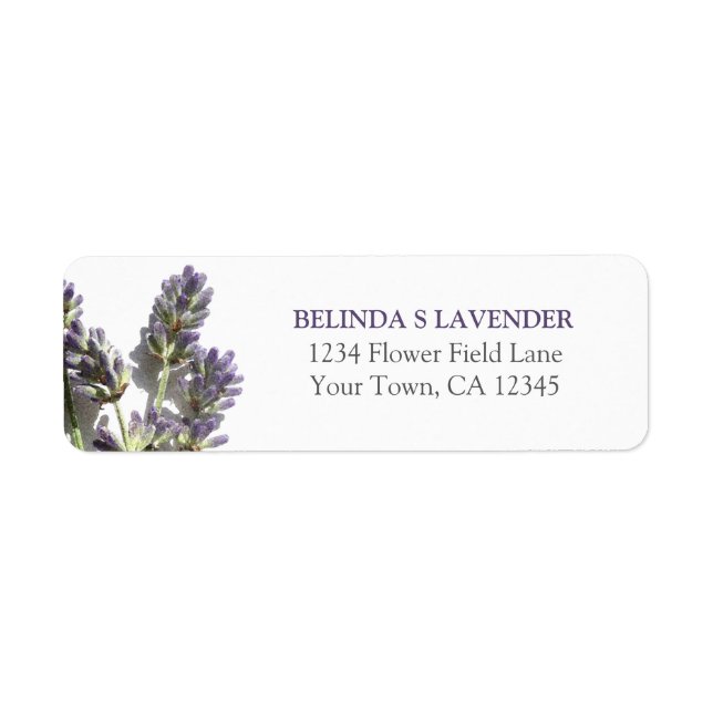 Étiquette de l'adresse de retour du groupe Lavende (Devant)