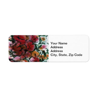 Étiquette de l'adresse de retour du jardin de fleu