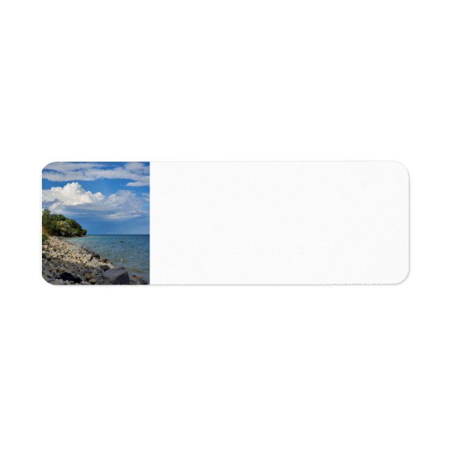 Étiquette de l'adresse de retour du lac Michigan (Devant)
