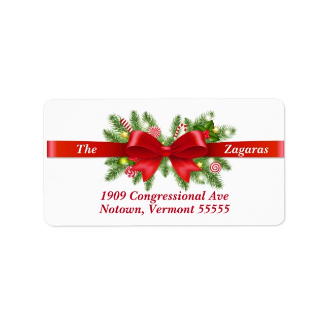 Étiquette de l'adresse de retour du Père Noël (Devant)