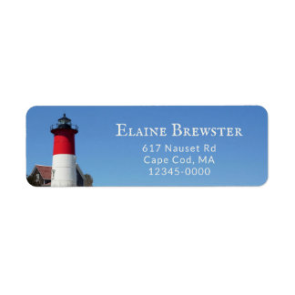 Étiquette de l'adresse de retour du phare de Nause